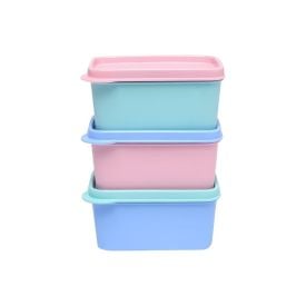 Jogo De Potes Herméticos Kids Dup 3 Peças 250 Ml - Colors