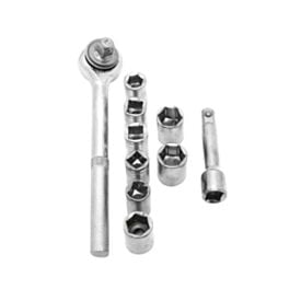 Jogo de Soquetes com Chave Catraca 3/8" 10 Peças Western