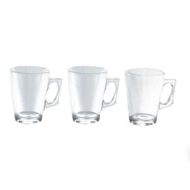 Jogo de Xícaras Casual de Vidro 185Ml Classhome 3 Peças - Transparente