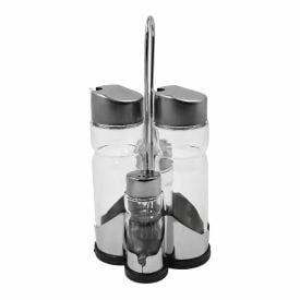 Jogo Galheteiro e Porta Condimentos com Suporte Havan Casa - 4 peças