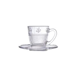 Jogo de Xicara de Café com Pires Pequenos Voadores L'hermitage 90Ml - 8 Peças