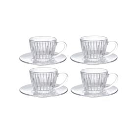 Jogo de Xicara de Café com Pires Soho L'hermitage 180Ml - 8 Peças