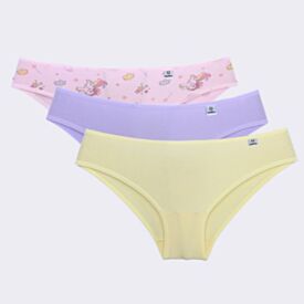 Kit 03 Calcinhas Infantil 4 a 10 Anos DelRio  
