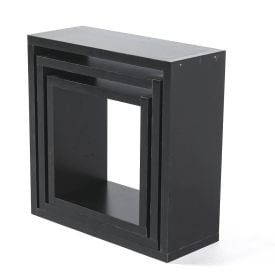 Kit 3 Nichos Leve Decorare Preto Prat-K