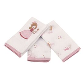 Kit 3 Panos de Boca 32X32cm 100% Algodão Havan Baby - Princesa