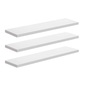 Kit 3 Prateleiras Brancas 1,5X10x40cm com Bucha Prat-K