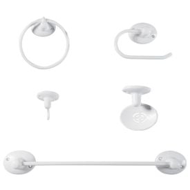 Kit Acessórios 5 Peças Para Banheiro Soft Metasul - Branco