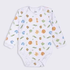 Kit Bebê Body Manga Longa 3 Peças Yoyo Baby Blue Leao