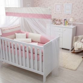 Kit Berço 09 Peças Rose - Tiquinho Baby