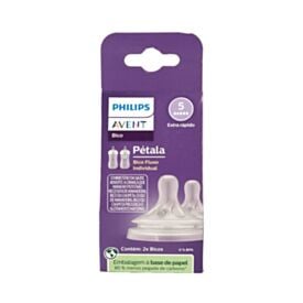 Kit Bico para Mamadeira Pétala Tamanho 5 Philips - 2 Peças