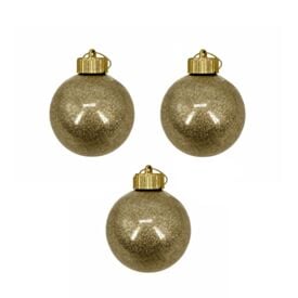 Kit Bolas de Natal com Glitter 8Cm Rio Master - 04 Unidades