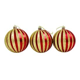 Kit Bolas Natalinas Decoradas 8Cm Dinatale