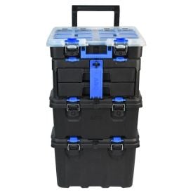 Kit Caixa de Ferramentas Modular Ultra Box com Rodas 4 em 1