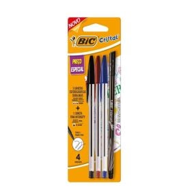 Kit Caneta Esferográfica e Caneta Fina Intensity Bic - 4 Unidades