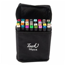 Kit Canetinhas 36 Cores Touch Ponta Dupla - Della Import