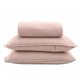 Kit Colcha Casal 100% Poliéster Elegance Havan Casa 3 pçs - Rosa