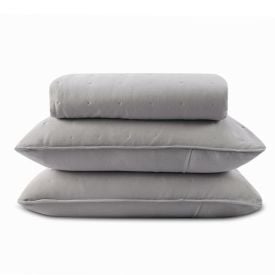 Kit Colcha Casal Elegance Havan Casa 3 pçs - Cinza