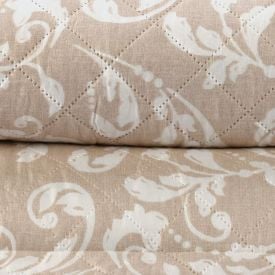 Kit Colcha Casal Estampada Versalhes/Napoli Havan Casa 3 Peças - Ornamental Bege