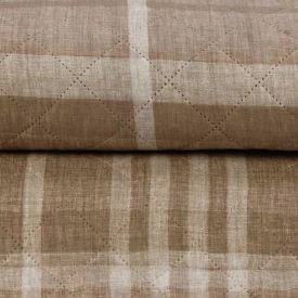 Kit Colcha Casal Estampada Versalhes/Napoli Havan Casa 3 Peças - Xadrez Bege