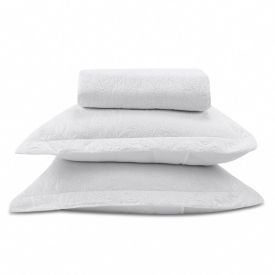 Kit Colcha Casal Lisa Versalhes/Napoli Havan Casa - Branco