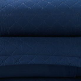 Kit Colcha Casal Lisa Versalhes/Napoli Havan Casa - Midnight Blue