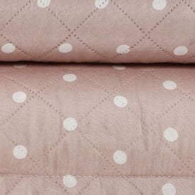Kit Colcha King Poá Versalhes/Napoli Havan Casa 3 pçs - Rosa Pálido