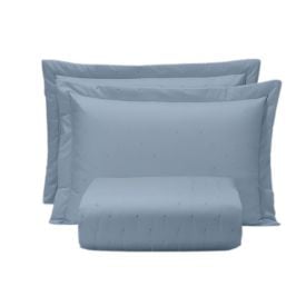 Kit Colcha King Requinte 3 Peças Havan Casa - Azul Stone