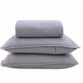 Kit Colcha Queen Elegance 3 pçs Havan Casa - Cinza