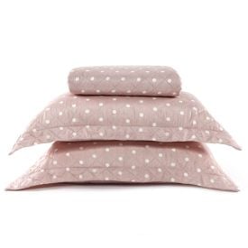 Kit Colcha Queen Poá Versalhes/Napoli Havan Casa 3 pçs - Rosa Pálido