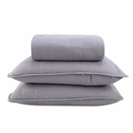 Kit Colcha Queen Elegance 3 pçs Havan Casa - Cinza