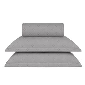 Kit Colcha Queen Elegance 3 pçs Havan Casa - Cinza