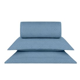 Kit Colcha Queen Elegance 3 pçs Havan Casa - Azul