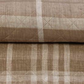 Kit Colcha Queen Estampada Versalhes/Napoli Havan Casa 3 Peças - Xadrez Bege