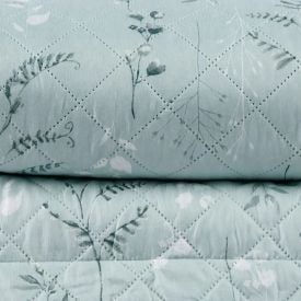 Kit Colcha Queen Estampada Versalhes/Napoli Havan Casa 3 Peças - Folhagens Verde