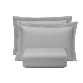 Kit Colcha Queen Requinte 3 Peças Havan Casa - Cinza