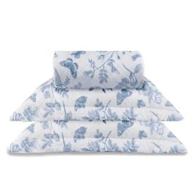 Kit Colcha Queen Versalhes/Napoli Havan Casa 3 Peças - Floral Azul