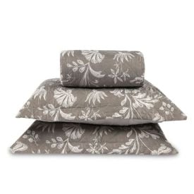 Kit Colcha Queen Versalhes/Napoli Havan Casa 3 Peças - Floral Taupe