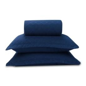 Kit Colcha Queen Versalhes/Napoli Lisa Havan Casa 3 pçs - Midnight Blue