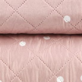 Kit Colcha Solteiro Poá Versalhes/Napoli- Havan Casa 2 pçs - Rosa Palido