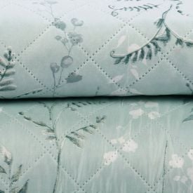Kit Colcha Solteiro Estampada Versalhes/Napoli Havan Casa 2 Peças - Folhagens Verde