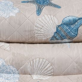 Kit Colcha Solteiro Estampada Versalhes/Napoli Havan Casa 2 Peças - Oceano