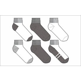 Kit 6 Pares Meia Masculina Risk Punho Anatômico 39-43 - Sortimento Claro