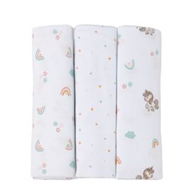 Kit Cueiro com 3 Peças 80X80cm Havan Baby - Unicórnio