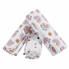 Kit Cueiro com 3 Peças 80X80cm Havan Baby - Arco-Íris