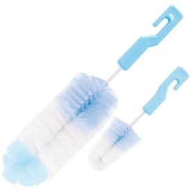 Kit De Escova Para Mamadeira Com Esponja Buba - Azul