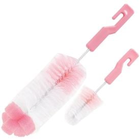 Kit De Escova Para Mamadeira Com Esponja Buba - Rosa
