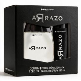 Kit Deo Colônia 100Ml e Body Spray 120Ml Arrazo Phytoderm