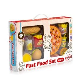 Kit Fast Food Brinquedo Cozinha Infantil Educativa Pimpi - 40 peças