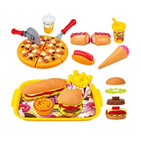 Kit Fast Food Brinquedo Cozinha Infantil Educativa Pimpi - 40 peças