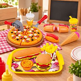Kit Fast Food Brinquedo Cozinha Infantil Educativa Pimpi - 40 peças
